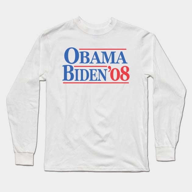 Obama Biden 08 Long Sleeve T-Shirt by Etopix